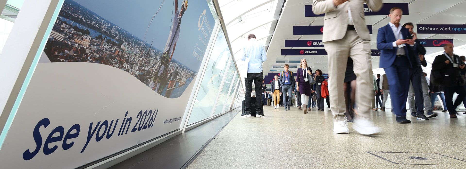 WindEnergy Hamburg 2024 - Skywalk with "See you poster"